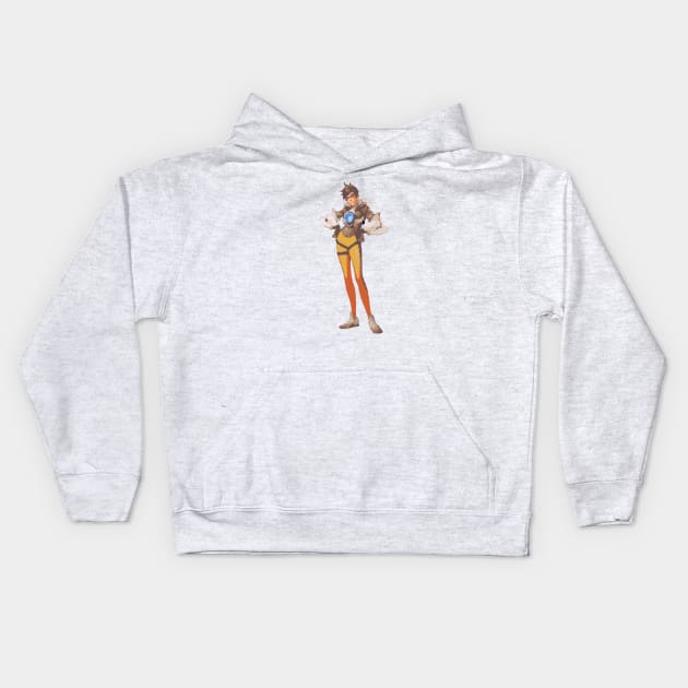 Overwatch Tracer Kids Hoodie by Green_Shirts